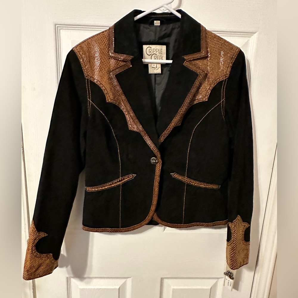 Cripple Creek Leather Western Jacket Size M